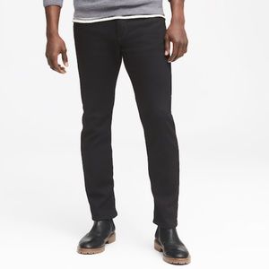 NWT BR Slim Japanese Traveler Jeans in Black 36/32